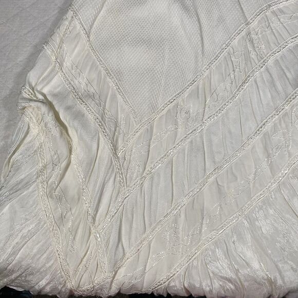 Women's Plus Sz Cream White Maxi Dress Coquette Boho Ethereal FairyCore Angel - Picture 7 of 11